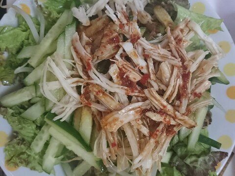 鶏むね肉で!!節約バンバンジー